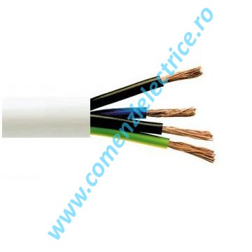 Cablu flexibil cupru MYYM 4X4 mm alb